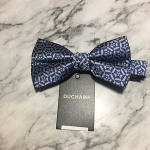 Duchamp London Blue Silver Bowtie NWT